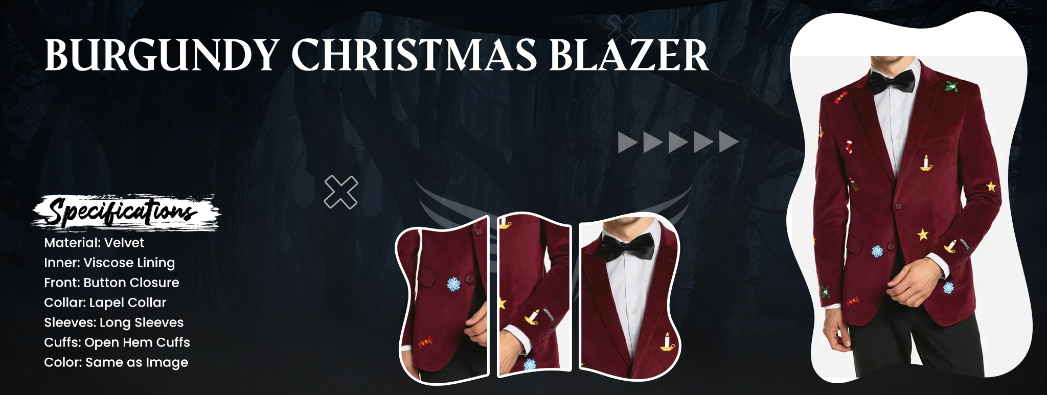 Burgundy Christmas Blazer