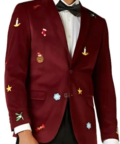 Burgundy Christmas Blazer