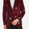 Burgundy Christmas Blazer