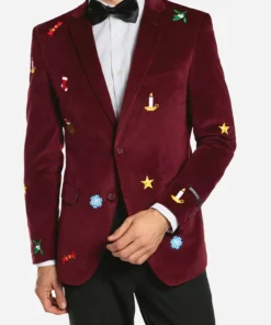 Burgundy Christmas Blazer