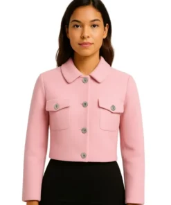 Double Techno Cavalry Twill Crop Jacket