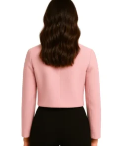 Double Techno Cavalry Twill Crop Jacket (Back)