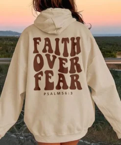 Faith Over Fear Hoodie Shein