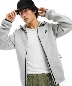 Nike Tech Fleece Full Zip Hoodie In Grey