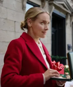 The Christmas Charade Rachel Skarsten Red Coat