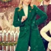 Christmas On The Alpaca Farm Kirsten Comerford Green Wool Coat