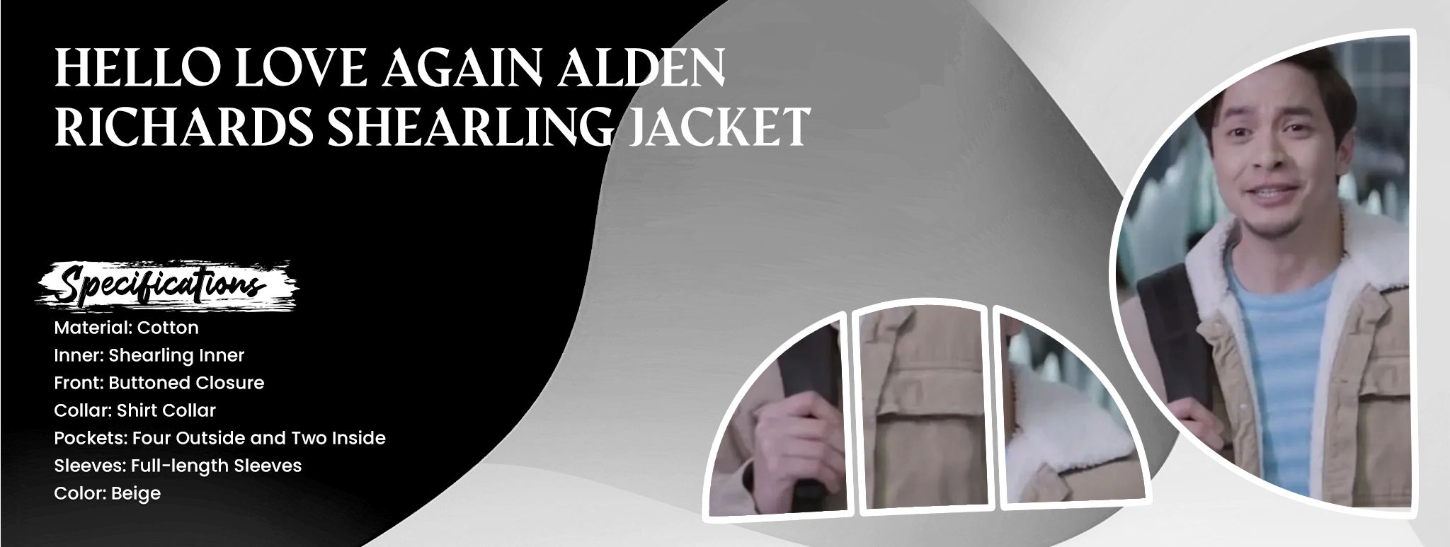 Hello Love Again Alden Richards Shearling Jacket