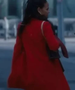 Meet Me Next Christmas Christina Milian Red Coat