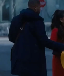 Meet Me Next Christmas Devale Ellis Blue Jacket