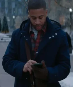 Meet Me Next Christmas Devale Ellis Blue Jacket