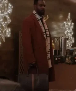 Meet Me Next Christmas Kofi Siriboe Brown Coat.