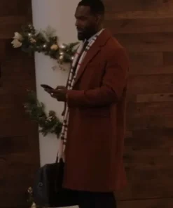 Meet Me Next Christmas Kofi Siriboe Brown Coat 2024