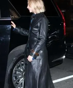 The Outrun Saoirse Ronan Black Leather Coat
