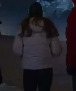 Jill Wagner Christmas White Jacket Back Side