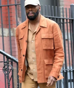 Muncie Daniels Orange Cotton Jacket Front Side