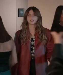 Nicole Wallace Red Leather Blazer