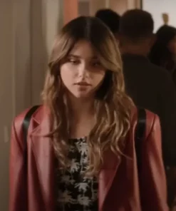 Noah Culpa Nicole Wallace Red Leather Blazer