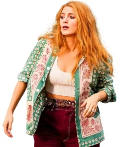 It Ends With Us 2024 Blake Lively Paisley Shirt
