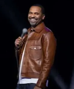 mike epps brown leather jacket