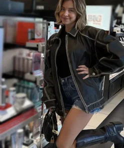 Sydney Sweeney Brown Leather Jacket