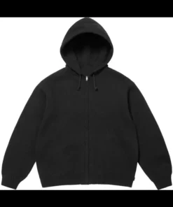 Last Supper Embroidered Zip Up Hoodie (black)