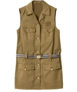 Sydney Sweeney Olive Safari Jacket