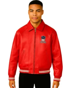 Icon Red Avirex Leather Jacket
