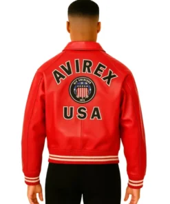 Alternative view of Icon Red Avirex Leather Jacket