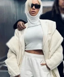 Beyonce Long Teddy Coat style