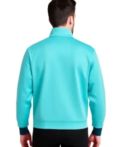 Chinese New Year Style Button Stripe Mint Green Jacket (Back)