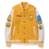 Front-Side-Of-The-Yellow-Bape-Simpsons-Baby-Milo-Varsity-Jacket