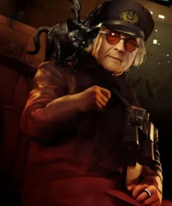 George Miller Death Stranding 2 Tarman Black Leather Coat