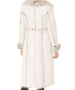 Hacks S3 Jean Smart Vegan Fur Trim Long Coat Back