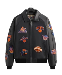 Knicks jacket with front patches.