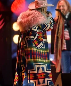 New Year’s Eve Lainey Wilson Belted Trench Coat back