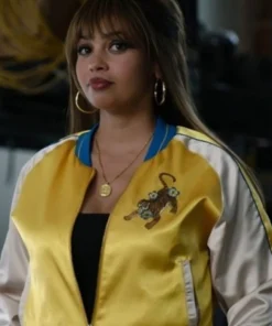 Wild Cards S2 Vanessa Morgan Embroidered Bomber Jacket Front