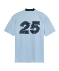 Adidas x Oasis Tour Jacquard Jersey Blue color Back Look
