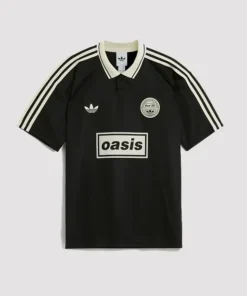 Adidas x Oasis Tour Jacquard Jersey Black color Front Look