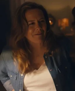 Alicia Silverstone Irish Blood Denim Jacket Front Look