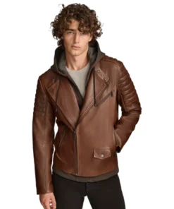 Andres Moto Jacket With Zip Off Hood