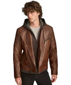 Andres Moto Jacket With Zip Off Hood