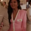 Ashley Park Emily in Paris S04 Pink Dress Coat Front look