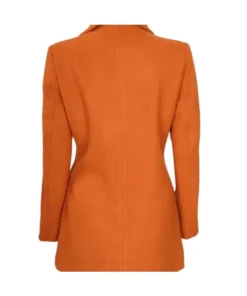 Barbara Womens 34 Length Rust Wool Overcoat