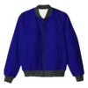 Blue Plain Bomber Jacket