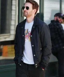 Chris Evans Materialists Black Jacket Front look