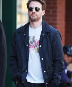 Chris Evans Materialists Black Jacket Front look