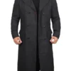 Detective Grey Long Wool Trench Coat Men