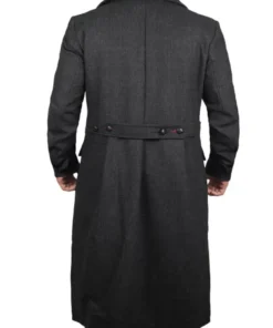 Detective Grey Long Wool Trench Coat Men