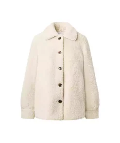 Front-Side-Of-The-Samsoe-Samsoe-Cream-Teddy-Bear-Jacket