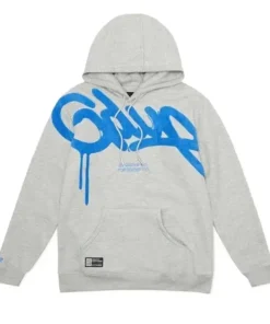 Light geedup hoodie grey featuring a striking geedup hoodie blue logo. This geedup logo hoodie is a versatile geedup pullover hoodie for all seasons.
